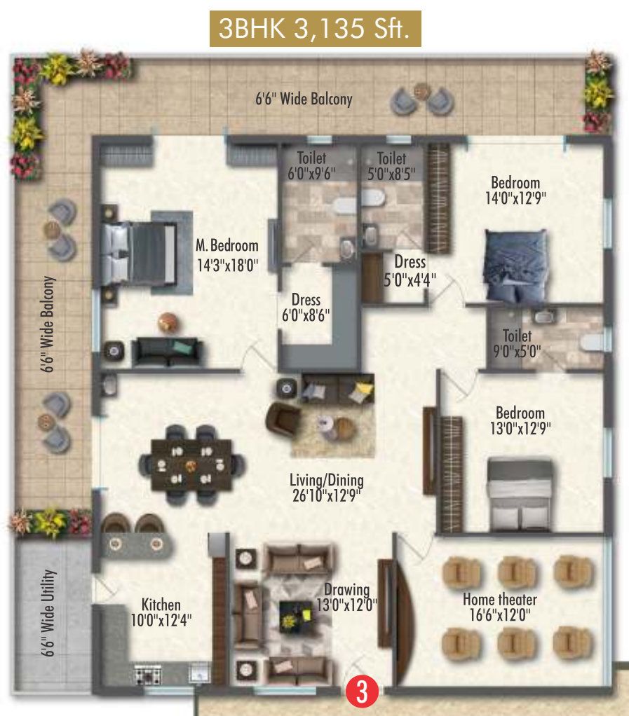 Royal Pavilion, floor plan