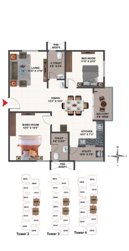Ramky One Genext Towers, floor plan